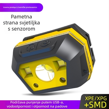 LED čelna lampa s USB punjenjem, vodootporna, za kampiranje na otvorenom, domet zrake 0–200 m, radno vrijeme 3–6 sati