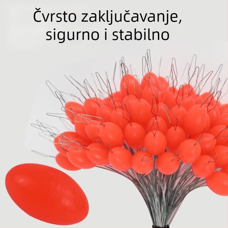 Silikonska ovalna perla s zaključavajućom perlom za morski ribolov – dodatna oprema za liniju
