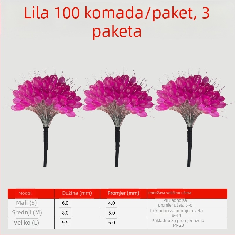 Silikonska ovalna perla s zaključavajućom perlom za morski ribolov – dodatna oprema za liniju