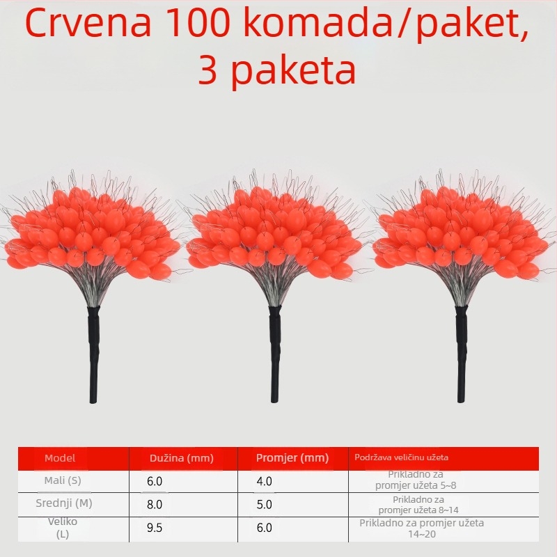 Silikonska ovalna perla s zaključavajućom perlom za morski ribolov – dodatna oprema za liniju