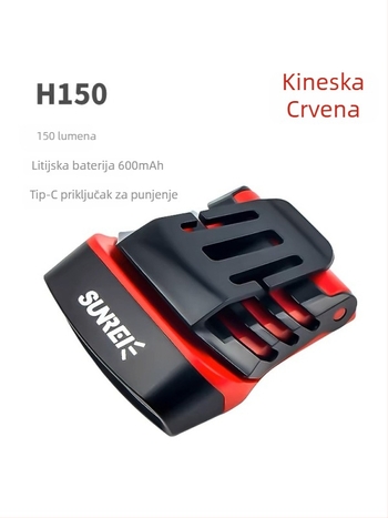 Shanlix čelna LED svjetiljka s indukcijskim prekidačem, punjiva, 40 g, 27 sati rada, 100 lm, za noćni ribolov