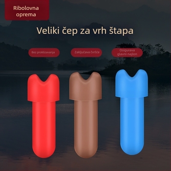 Set silikonskih ribarskih perli: perla vrha štapa, perla s konveksnim vrhom, T‑oblikovana zaptna perla, maslinasto crvena perla, crvena vršna perla, svemirska perla, paket na veliko