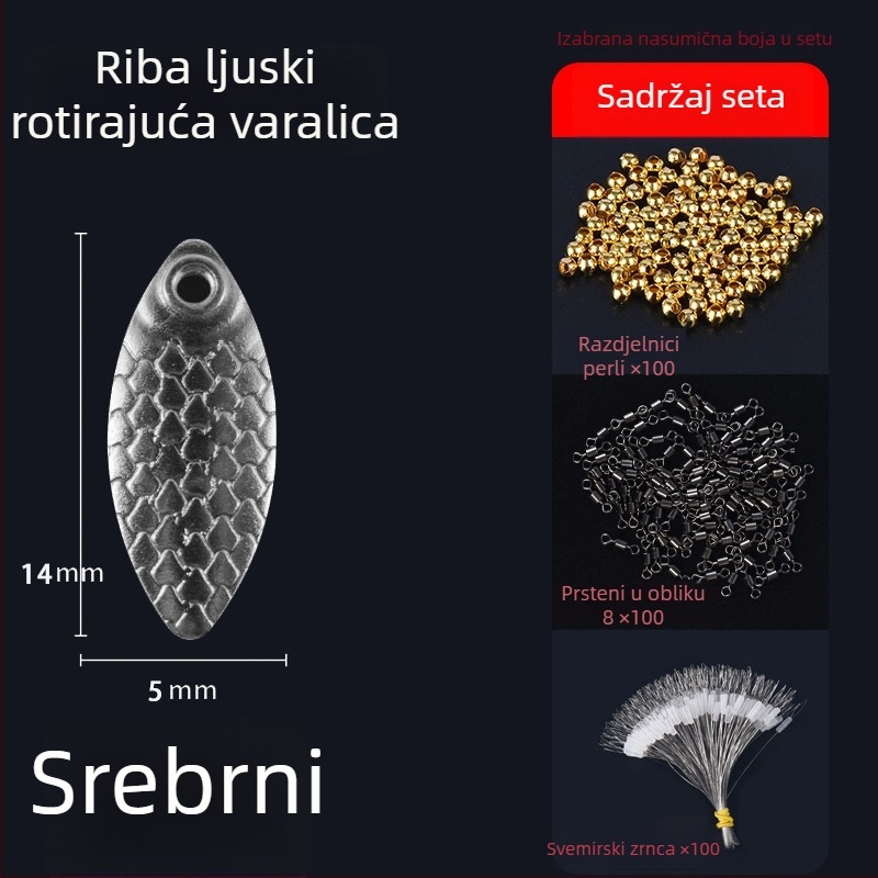 Meden mikro set za mamce – perle, vrteške i dodaci za ribolov, proizvedeno u Kini