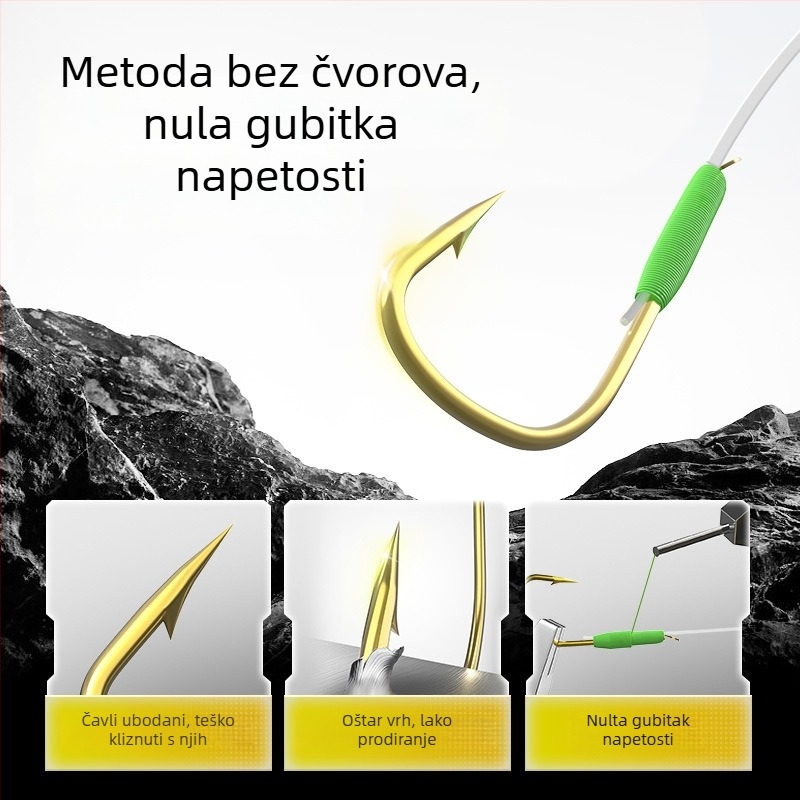 Set vodilne linije za ribolov, bez čvora, unaprijed zavezano integrirano olovo, anti-zamatanje glavne linije, najlon