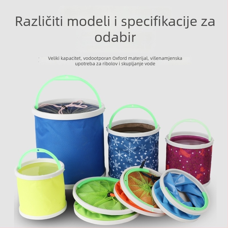 Sklopivo vedro za žive ribe – prijenosno, vodootporno, ABS materijal; Jin Rong
