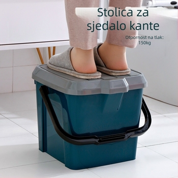 Plastična kanta s poklopcem i stolom za ribolov, prijenosni spremnik za skladištenje, Marka: Love Plastic Na, lansiranje ljeto 2021, brutto težina 1 kg