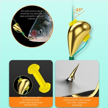 Set glavne linije s malim kukom i plivajućom linijom sa sedam zvjezdica; najlon; marka Welcome; izlazi zimi 2024