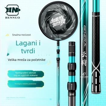 Benno karbonska teleskopna štapa za mrežu – ultralagana, ultratvrda, teleskop, set samo štap