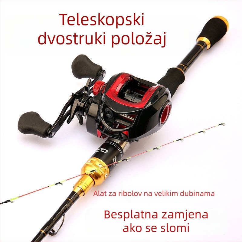 Štap za ribolov za mostni raft, od titanijskog legura i olova