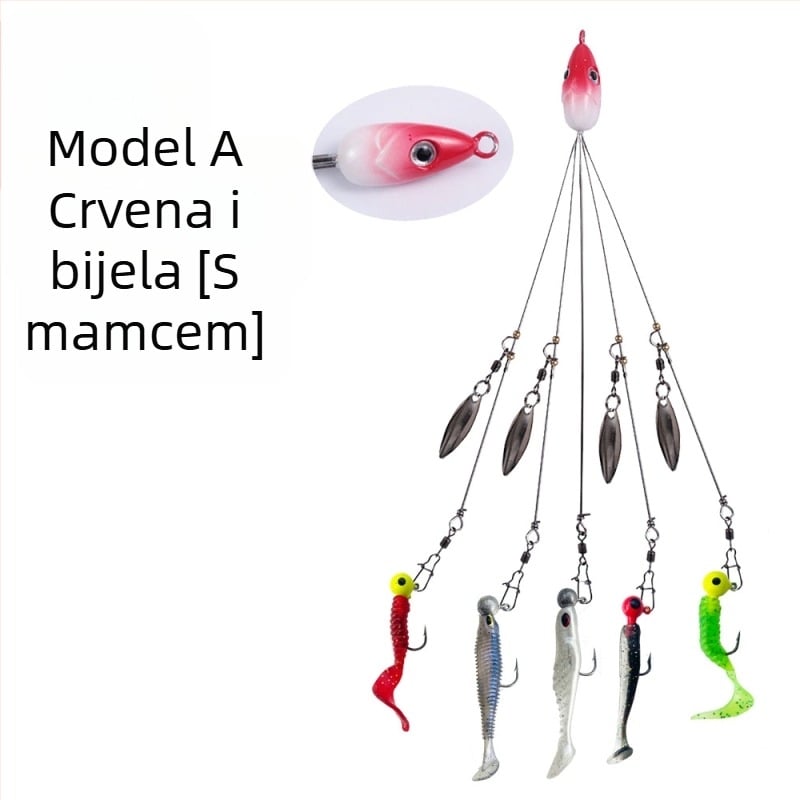 Alabama ribarski rig, 18 g, s blještavim flitterima, umjetna mamac, 6 boja