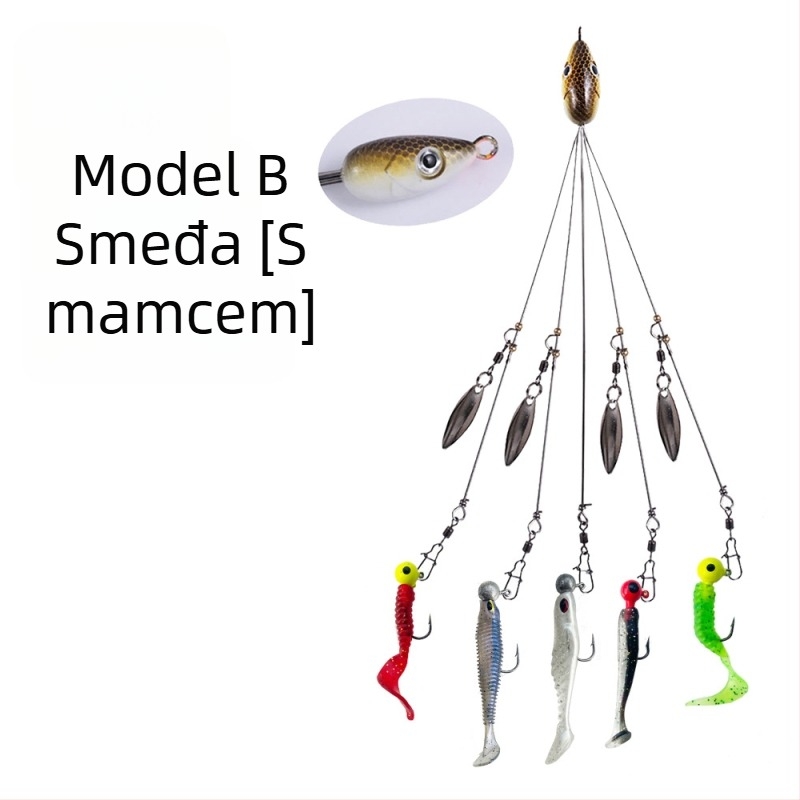 Alabama ribarski rig, 18 g, s blještavim flitterima, umjetna mamac, 6 boja
