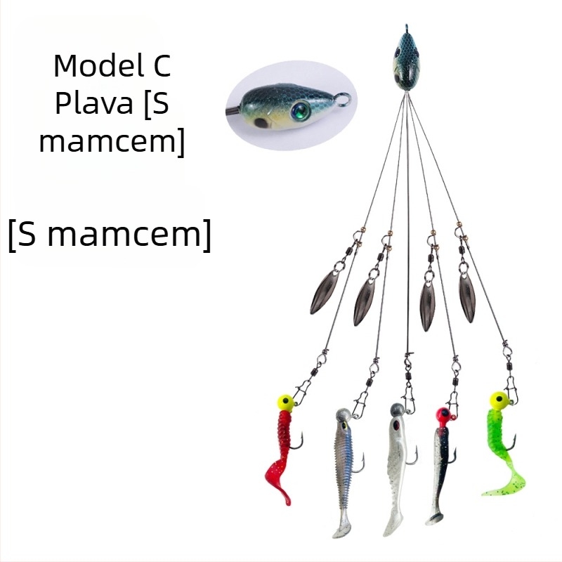 Alabama ribarski rig, 18 g, s blještavim flitterima, umjetna mamac, 6 boja