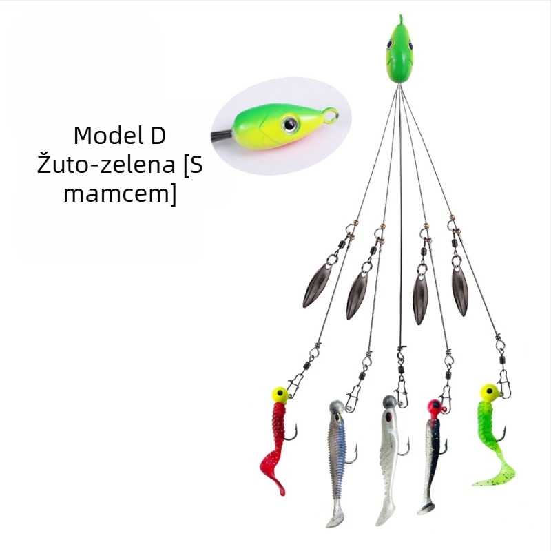 Alabama ribarski rig, 18 g, s blještavim flitterima, umjetna mamac, 6 boja