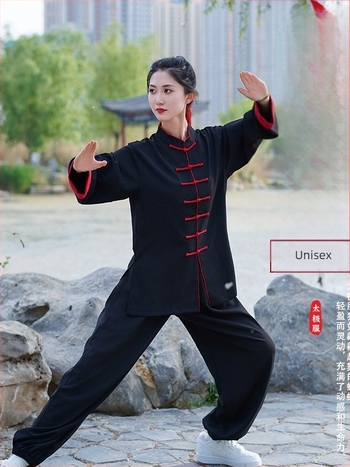 Tai Chi uniforma, tkanina od lana i sintetičkih vlakana, poliester vlakna, za odrasle, unisex, za nastupe i vježbanje