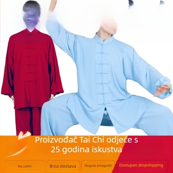 Tai Chi odjeća za vježbanje – unisex komplet za praksu i nastupe, proljeće/ljeto i jesen, stil Eight-Section Brocade Qigong