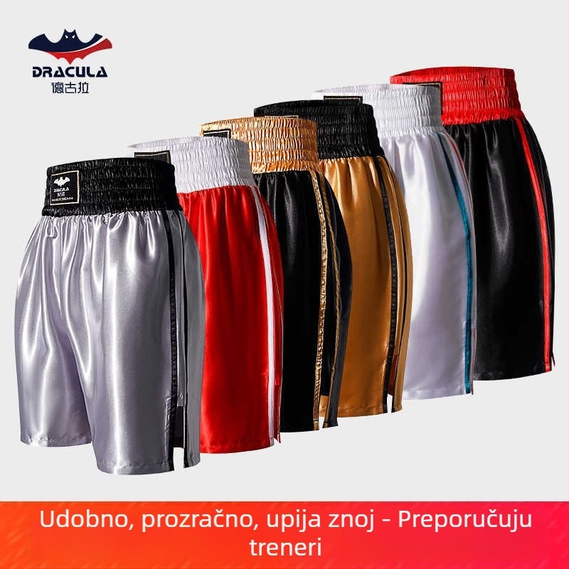 Unisex MMA Muay Thai šorce za trening, dvostruki sloj tkanine, najlon 80%
