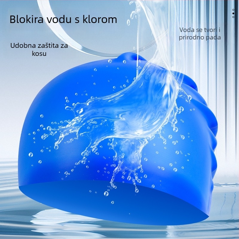 Silikonasta plivačka kapa za odrasle – vodootporna zaštita ušiju, profesionalna kapa za plivanje, pogodna za plivanje i vodene aktivnosti