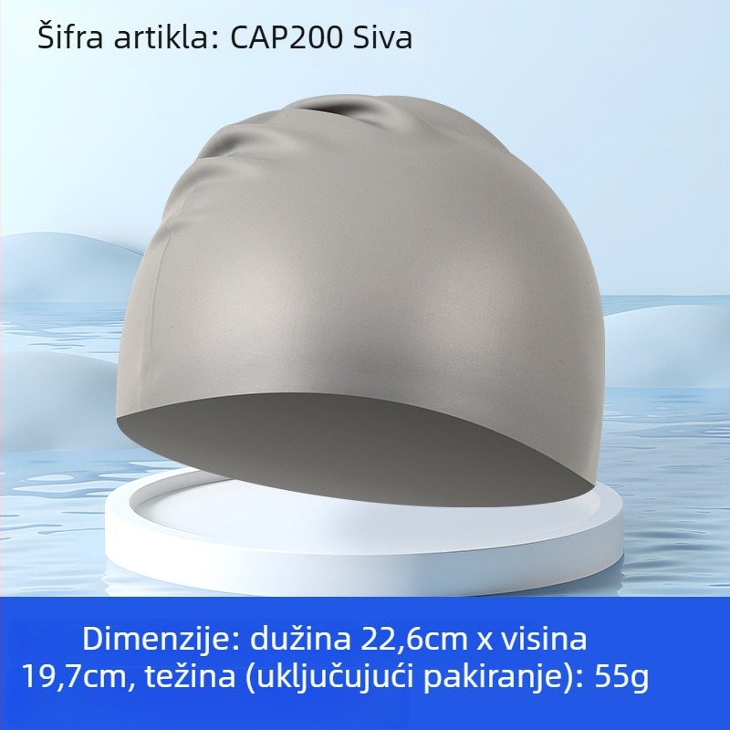 Silikonasta plivačka kapa za odrasle – vodootporna zaštita ušiju, profesionalna kapa za plivanje, pogodna za plivanje i vodene aktivnosti