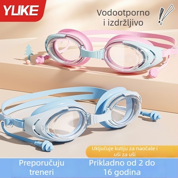 Dječje plivačke naočale s malim okvirom, HD kvalitetete, vodootporne i anti-fog (Materijal leće: PC; Za djecu; Anti-fog: Da)