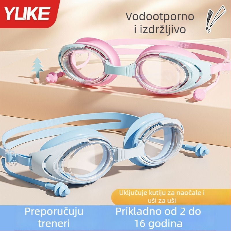 Dječje plivačke naočale s malim okvirom, HD kvalitetete, vodootporne i anti-fog (Materijal leće: PC; Za djecu; Anti-fog: Da)