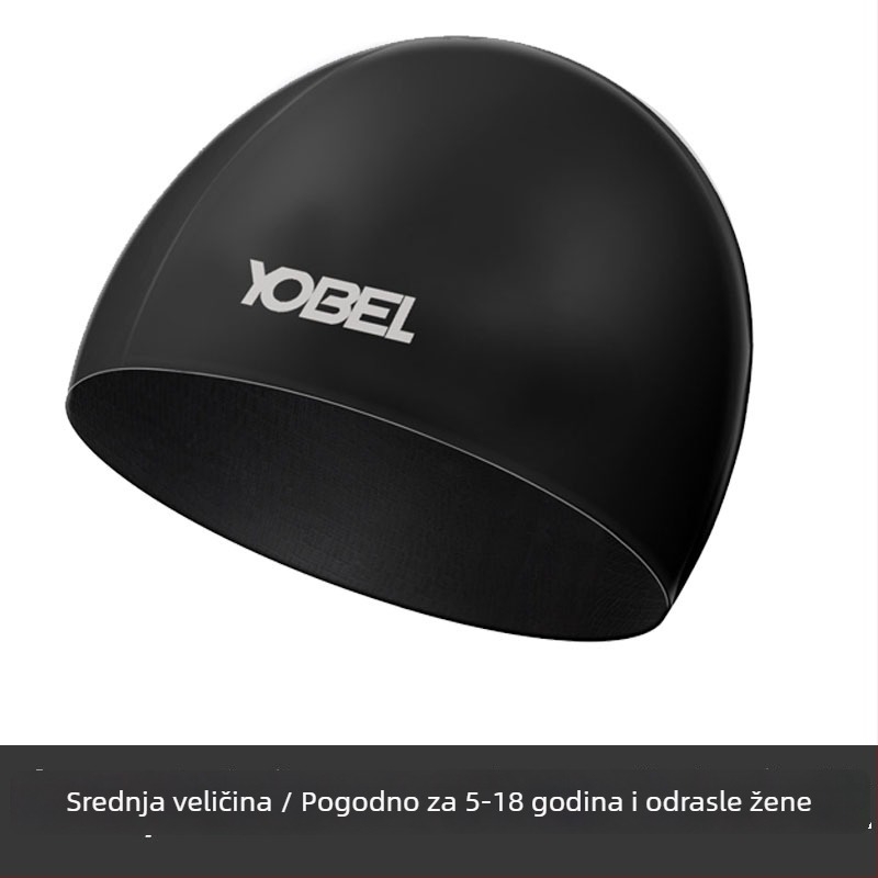 Silikonska vodootporna kapa za plivanje s zaštitom uha – bez stezanja, za odrasle