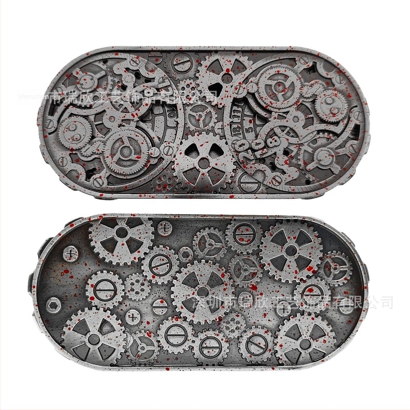 DND Metalne kocke 7-u-1 s zupčanikom i dvostrukim okretom, cinkova zlitina, dvadesetostrani, za D&D i RPG