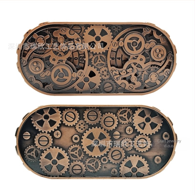 DND Metalne kocke 7-u-1 s zupčanikom i dvostrukim okretom, cinkova zlitina, dvadesetostrani, za D&D i RPG