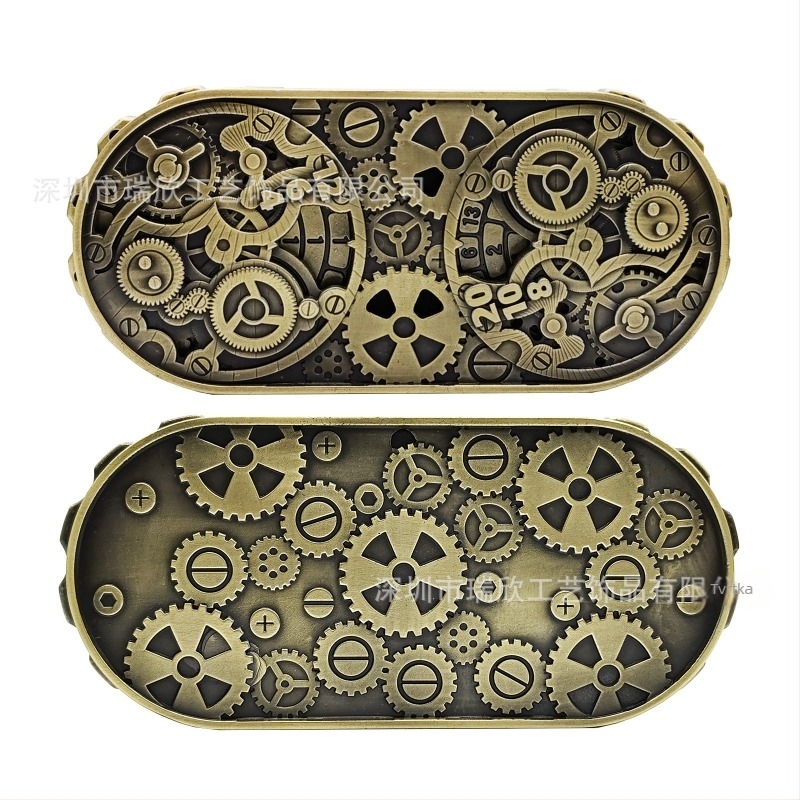 DND Metalne kocke 7-u-1 s zupčanikom i dvostrukim okretom, cinkova zlitina, dvadesetostrani, za D&D i RPG