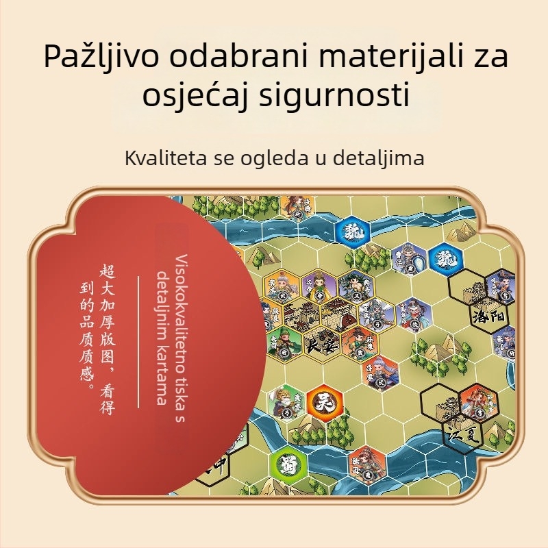 Družabna kartaška igra Tri kraljevstva: borba, zabava i strategija; za djecu 4–6 godina, šarena kutija