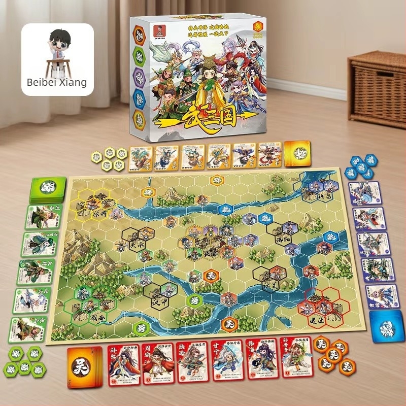 Družabna kartaška igra Tri kraljevstva: borba, zabava i strategija; za djecu 4–6 godina, šarena kutija