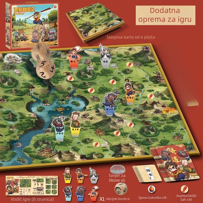 Družabna kartaška igra Tri kraljevstva: borba, zabava i strategija; za djecu 4–6 godina, šarena kutija