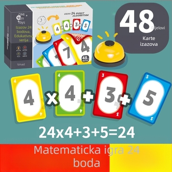 Nastavna karta za matematiku za predškolce – memorija, koordinacija ruke i oka, interakcija roditelja i djeteta (Materijal: papir; Kategorija: kartice za stolnu igru; Dobna skupina: 4–6 godina; Namijenjeno za unutarnju upotrebu)