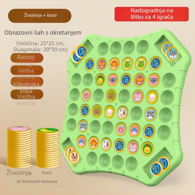 Plastična stolna igra s karticama za djecu 4–6 godina — Interaktivna roditeljsko-dječja obrazovna igra na stolu