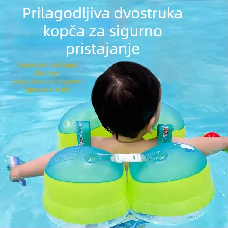 Dječji plivački prsten s remenom u pazuhu, ekološki PVC 0,33 mm, pogodan za plivanje i brčkanje u vodi
