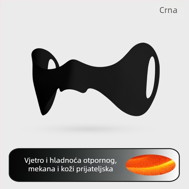 Topla maska za lice s nosnim flasterom u obliku leptira — poliester, nosna kopča, prozračna, unisex, jesen-zima.