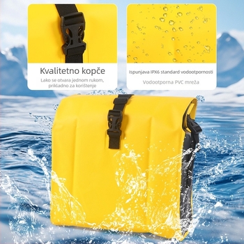 Vodootporna prednja torba za bicikl, PVC, kapacitet 9L, porijeklo: Wenzhou