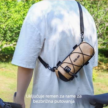 Torba za okvir bicikla za planinske i cestovne bicikle, prednja torba za okvir, kapaciteta 2 L, model 985, materijal Silk flower