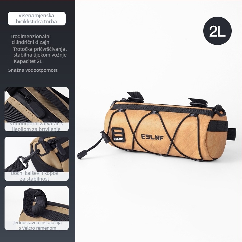 Torba za okvir bicikla za planinske i cestovne bicikle, prednja torba za okvir, kapaciteta 2 L, model 985, materijal Silk flower