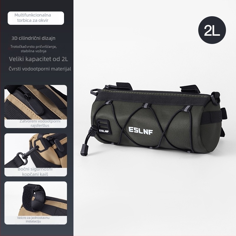 Torba za okvir bicikla za planinske i cestovne bicikle, prednja torba za okvir, kapaciteta 2 L, model 985, materijal Silk flower