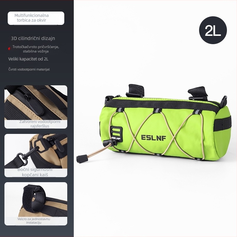 Torba za okvir bicikla za planinske i cestovne bicikle, prednja torba za okvir, kapaciteta 2 L, model 985, materijal Silk flower