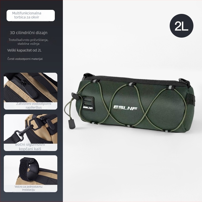 Torba za okvir bicikla za planinske i cestovne bicikle, prednja torba za okvir, kapaciteta 2 L, model 985, materijal Silk flower