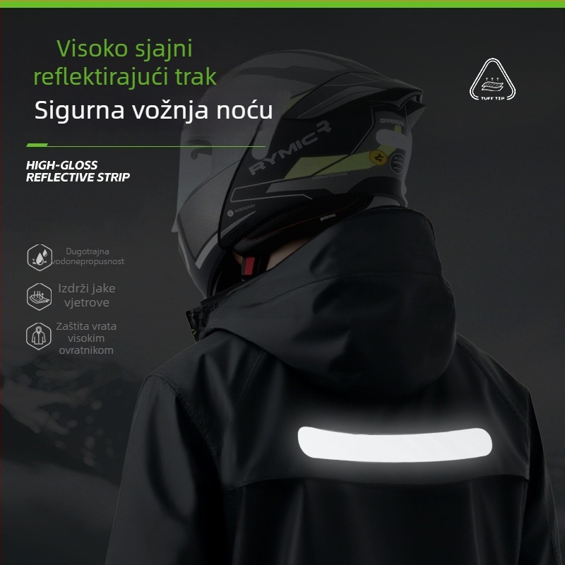 Set kišnog odijela za odrasle — podijeljeni kaput za kišu, unisex komplet za cijelo tijelo za električni bicikl/motocikl, PVC tkanina s vodootpornim slojem PVC ljepila