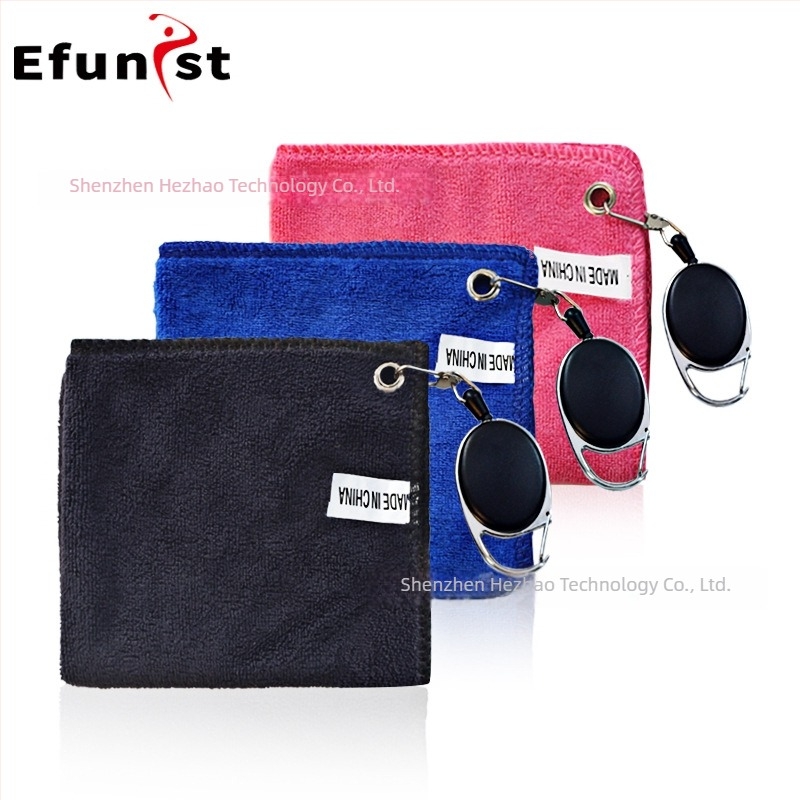 Golf ručnik efunist - poliester, dvostrani baršun, karabiner, unutarnja i vanjska upotreba