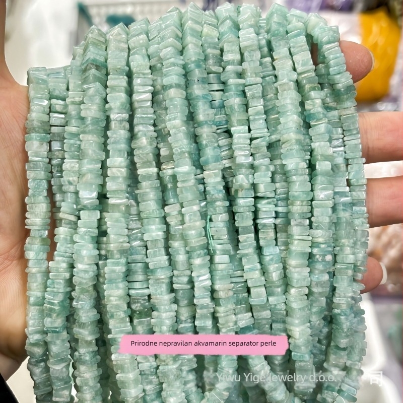 DIY dodaci za nakit — jade spacer perle, amorfni kvadratni oblik, poluproizvod, rezanje i poliranje