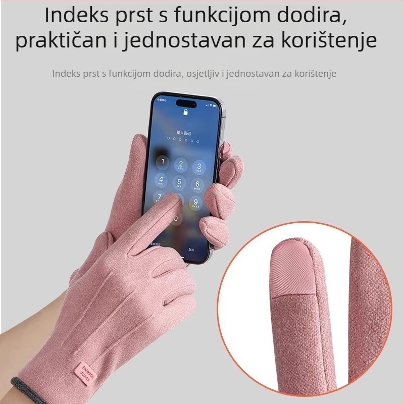 Unisex zimske rukavice za vožnju bicikla – poliester, srednja debljina, rukavice s podijeljenim prstima, za biciklizam, vježbanje i prijevoz (Poliester • Srednja debljina • Rukavice s podijeljenim prstima • Za biciklizam • Vježbanje i prijevoz)