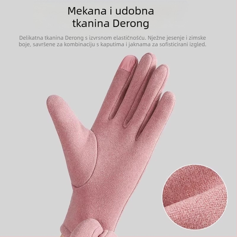 Unisex zimske rukavice za vožnju bicikla – poliester, srednja debljina, rukavice s podijeljenim prstima, za biciklizam, vježbanje i prijevoz (Poliester • Srednja debljina • Rukavice s podijeljenim prstima • Za biciklizam • Vježbanje i prijevoz)