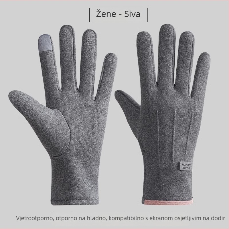 Unisex zimske rukavice za vožnju bicikla – poliester, srednja debljina, rukavice s podijeljenim prstima, za biciklizam, vježbanje i prijevoz (Poliester • Srednja debljina • Rukavice s podijeljenim prstima • Za biciklizam • Vježbanje i prijevoz)