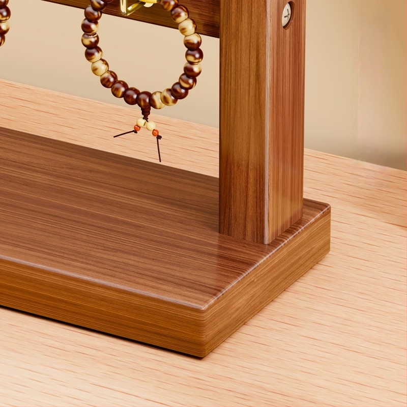 4-stupanjski drveni stalak za narukvice – stolni organizator nakita za narukvice, ogrlice i dodaci za kosu