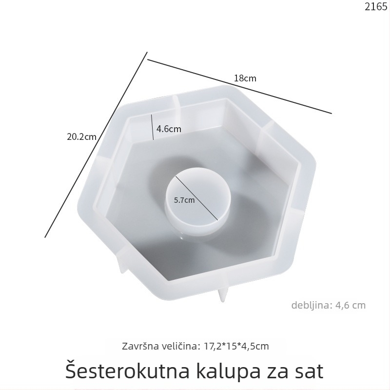Silikonska kalupa za DIY postolje za pendulni sat, geometrijski europski dizajn, kvadratni oblik, pogodna za gips, epoksidnu smolu, svijeće i izradu nakita