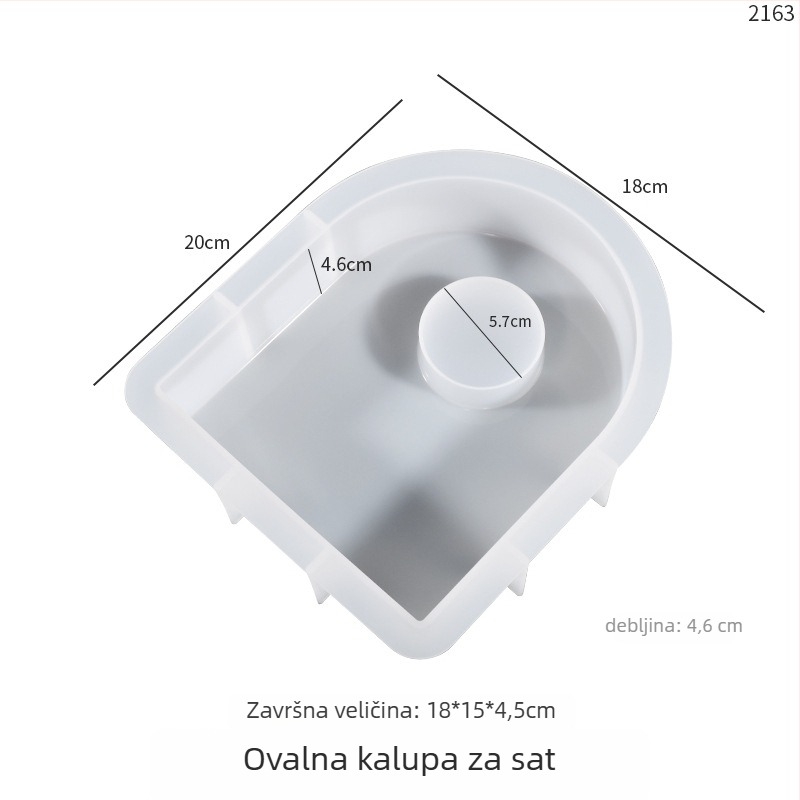 Silikonska kalupa za DIY postolje za pendulni sat, geometrijski europski dizajn, kvadratni oblik, pogodna za gips, epoksidnu smolu, svijeće i izradu nakita